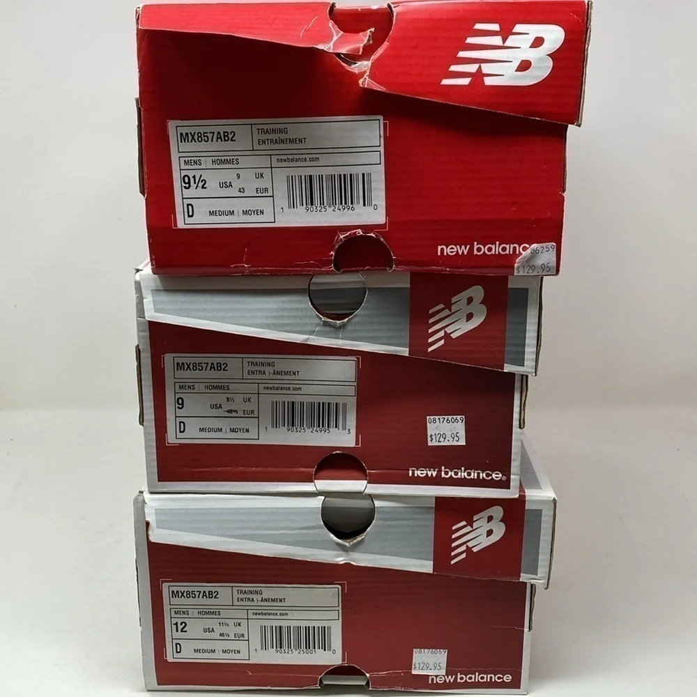 New Balance MX857AB2 Men's Cross-Training Shoes Slip Resistant All Black